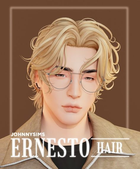 Ernesto Hair | Patreon Guy Hair Cc Sims 4, Sims 4 Shoulder Length Hair, S4cc Mods, Sims 4 Hair Male, Sims Inspiration, Sims Stories, Sims 4 Family, Pelo Sims, Sims 4 Characters