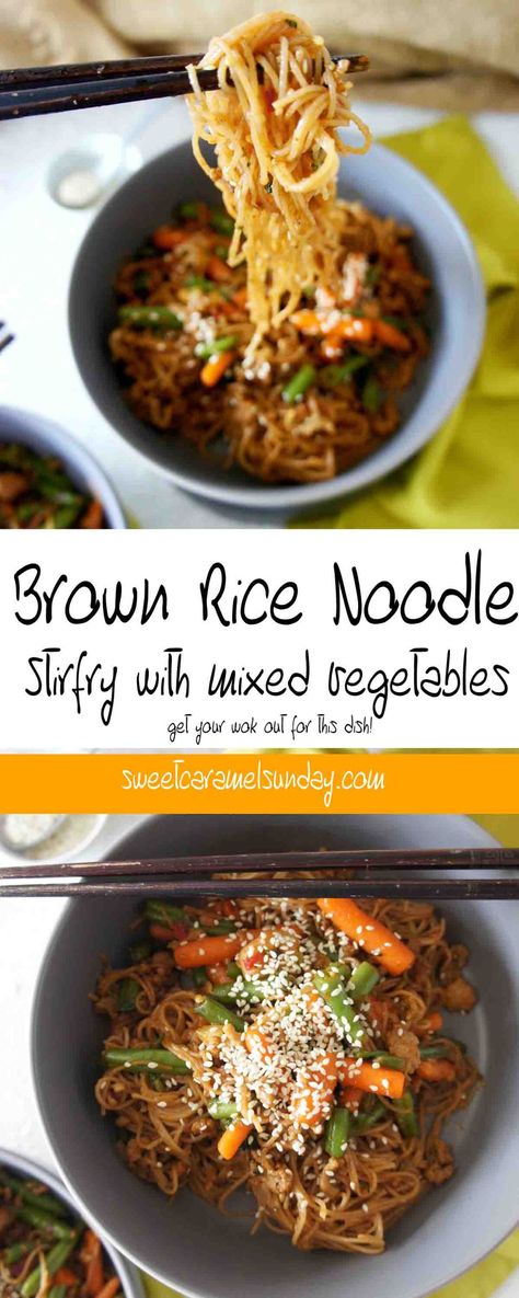 Red Soup Recipe, Asian Rice Noodles, Rice Noodle Stir Fry, Butternut Squash Dinner, Soup Recipes Healthy Crockpot, Brown Rice Noodles, Rice Noodle Recipes, Rice Noodles Stir Fry, Soup Vegetable