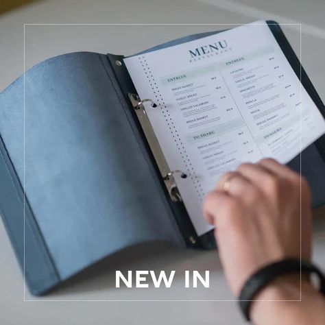 That sounds like a cool concept for a menu! A touch of elegance and durability is always a winning combination.👌 Introducing our new leather-bound menu with a ring binder mechanism - because first impressions matter!🤝 Let your guests start their dining experience in style. 🔹 Durable and elegant leather cover 🔹 Easy to maintain for everlasting aesthetic appeal Elevate your dining experience with every detail. Who’s ready to experience this classy upgrade? Place your order on our website ... Menu Cover Design, Leather Menu, Menu Cover, Binder Design, First Impressions, Menu Design, Ring Binder, Dining Experience, Sounds Like