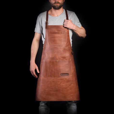 Baresta Apron, Leather Half Apron Pattern, Mens Apron, Welding Apron, Working Clothes, Woodworking Apron, Barista Apron, Utility Apron, Barber Apron