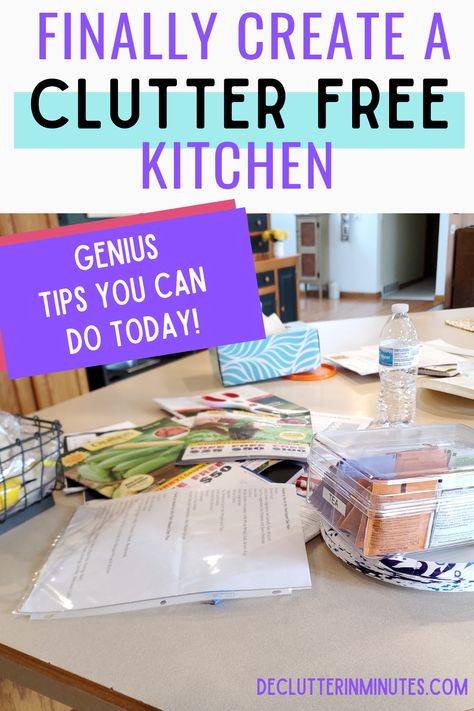 Declutter Kitchen Countertops, Kitchen Declutter, Kitchen Decluttering, Minimalism Kitchen, Declutter Organization, Decluttering Checklist, Counter Clutter, Clutter Free Kitchen, Declutter Kitchen