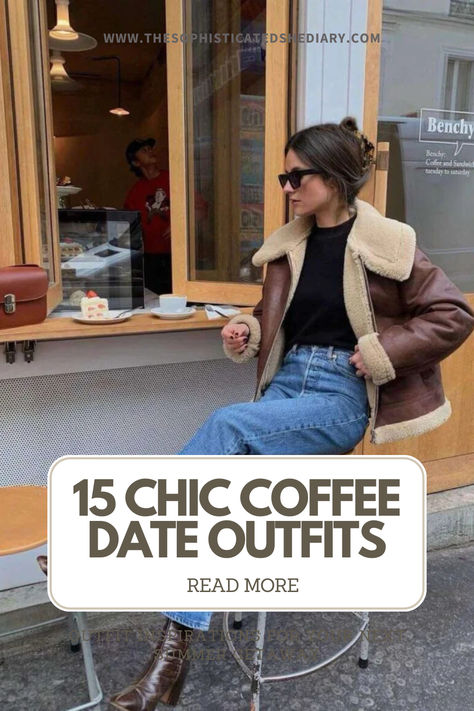 Sip in style with these trendy outfits perfect for your next coffee date! ☕️ Whether it’s spring florals, cozy winter layers, or chic fall vibes, find inspiration for every season and elevate your café look effortlessly. Click to read more 👉 Mexico City Outfit February, Winter Coffee Outfit, Cafe Outfit Ideas Winter, Bowling Date Outfit Winter, Winter Casual Date Outfit, First Coffee Date Outfit, Casual Coffee Date Outfit Winter, Coffee Shop Outfit Ideas, Coffee Shop Outfit Winter