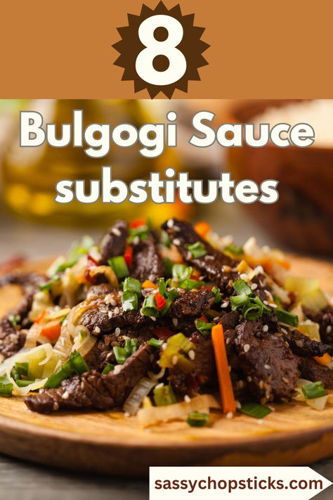 bulgogi sauce substitute Bulgogi Sauce, Korean Dishes, Bulgogi, Recipe Boards, Chopsticks, Home Cooking, Italian Recipes, Asian Recipes, Sauce