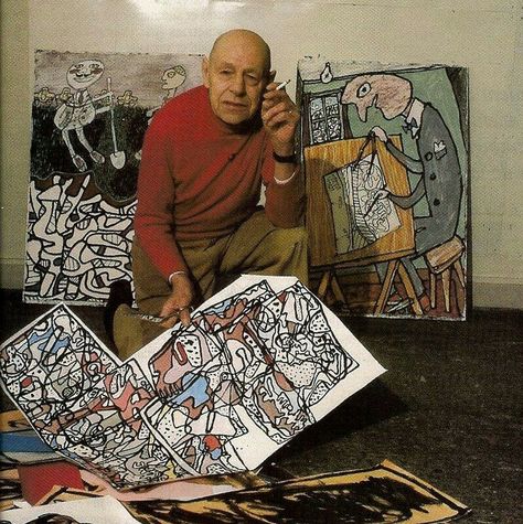 Jean Dubuffet (1901-1985). Artists Studios, Jean Dubuffet, Pablo Picasso Paintings, Picasso Paintings, Joan Miro, Art Brut, Naive Art, Arte Popular, Outsider Art