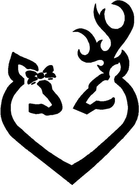 Pictures Of Deer Heads - ClipArt Best - ClipArt Best Browning Symbol, Buck Silhouette, Deer Heads, Browning Deer, Country Things, Logo Heart, Fishing Decals, Stencils Printables, Head And Heart