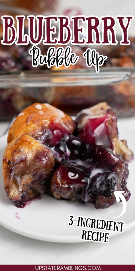 Pillsbury Blueberry Cobbler, Easy Dessert With Blueberries, Blueberry Bubble Up Bake, Blueberry Biscuit Cobbler, Easy Blueberry Buckle, Blueberry Biscuit Dessert, What To Make With Blueberry Pie Filling, Dessert Crisp Recipes, Recipes Using Canned Biscuits Dessert