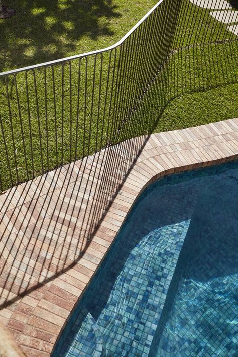 Gallery of La Casa Rosa / Luigi Rosselli Architects - 7 Luigi Rosselli, Terracotta Roof Tiles, Steel Balustrade, Terracotta Roof, Lan Can, Pool Fence, Home Addition, Pool Design, Curated Design