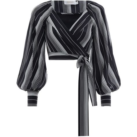 ZIMMERMANN Whitewave Chevron Wrap Blouse ($315) ❤ liked on Polyvore featuring tops, blouses, shirts, chevron tops, wrap blouse, chevron print tops, zimmermann tops and sleeve blouse Chevron Blouse, Chevron Top, Gaun Fashion, Classic Blouses, Fashion Tops Blouse, Wrap Shirt, Chevron Print, Wrap Blouse, Shirts Blouses