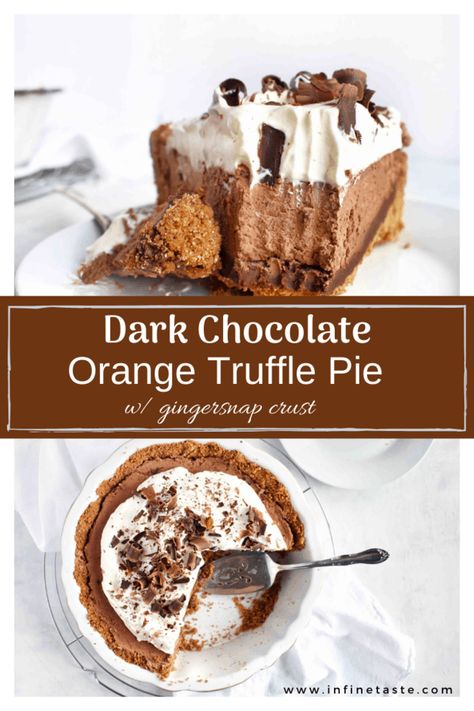 Orange Chocolate Tart, Chocolate Orange Pie, Marcella Valladolid, Orange Chocolate Mousse, Chocolate Cream Pie Easy, No Bake Chocolate Pie, Truffle Pie, Aaron Sanchez, Citrus Food