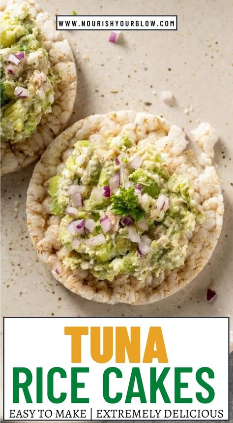 Rice Cakes Toppings, Gameday Appetizers, Tuna Rice, Whole Foods Diet, College Recipes, Rice Cake Recipes, Savory Rice, Quick Healthy Snacks, Filling Lunch