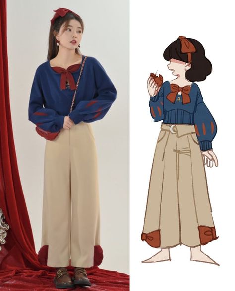 Ghibli Inspired Outfits, Ghibli Outfits, Cloud Clothes, Diy Snow White Costume, Disneyland Ootd, Disneyland Fits, Disney Ootd, Disney Princess Inspired Outfits, Snow White Outfits