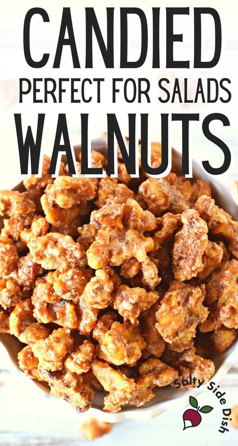 Sugared Walnuts For Salad, Candied Walnuts For Salad, Candied Walnut Recipe, Party Snacks Easy, Walnut Recipes, Cinnamon Recipes, Nut Recipes, Party Snack, Pecan Recipes