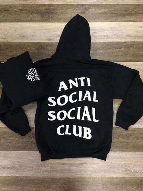 Anti Social Social Club Hoodie Black Hoody / ASSC / Kanye West Assc Hoodie, Yeezus Shirt, Club Chelsea, Gaming Hoodie, Anti Social Social Club, Alec Lightwood, Mind Games, Urban Street, Loose Fitting Tops