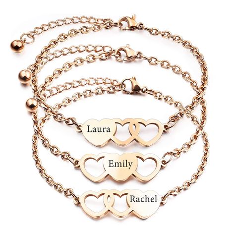 PRICES MAY VARY. 👩‍👩‍👧 PERSONALIZED BRACELETS --- You could custom the names on the bracelets by clicking the 'Customize Now' button, making the unique bond bracelets for your sisters or best friends. 👩‍👩‍👧 MEANINGFUL --- The personalized bracelets are a token of love for your friends and families. When you people are far apart, it is as "Distance Bracelets" to make you feel the hearts connect together, the love never weakens. 👩‍👩‍👧 SIZE AND COLOR - We offer 4 different sets to choose, Personalized Gold Name Bracelet For Best Friend, Cheap Personalized Bracelet For Best Friend, Cheap Heart-shaped Charm Bracelet For Best Friend, Heart-shaped Adjustable Name Bracelet For Best Friend, Heart-shaped Adjustable Charm Bracelet For Best Friend, Bracelets Bff, Bond Bracelet, Women Friendship, Stainless Bracelet