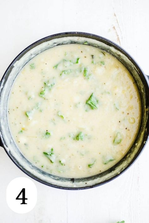 Potato Cauliflower and Leek Soup – Salted Plains Leek Soup Recipes, Cauliflower And Leek Soup, Cauliflower Leek Soup, Colcannon Potatoes, Irish Colcannon, Soup With Kale, Cauliflower Soup Recipes, Potato Leek, Potato Leek Soup