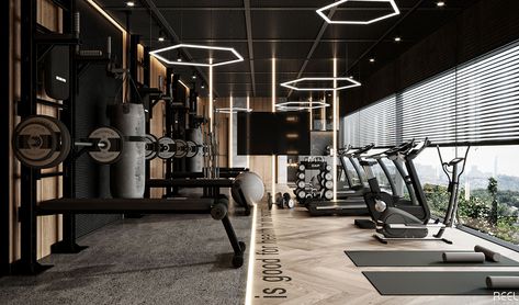 Boutique Gym, Home Gym Essentials, Gym Design Interior, Luxury Gym, Desain Pantry, Gym Interior, Best Home Gym, Home Gym Design, Gym Ideas