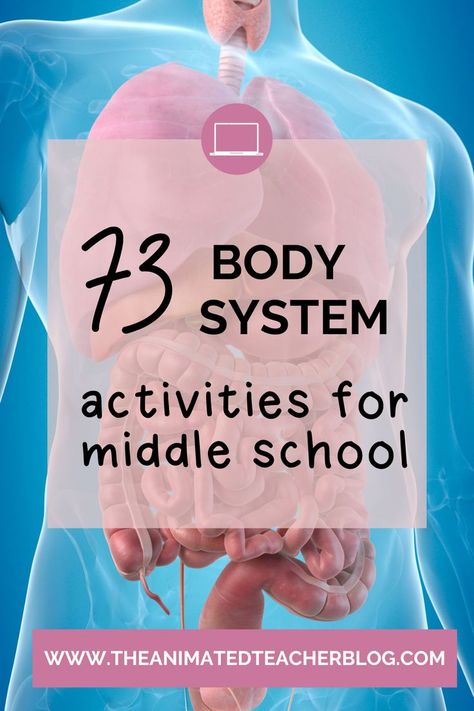 73 body system activities and ideas for middle school teachers Science Games Middle School, Body Systems Middle School, Human Body Systems Activities, Body Systems Activities, Middle School Health, Human Body Activities, Science Classroom Decorations, Middle School Science Experiments, Science Games