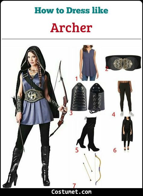 Archery Costume For Women, Archer Halloween Costume, Archery Outfit Women Sports, Archery Outfit Women, Medieval Archer Costume, Archery Clothes, Renfaire Outfits, Archer Outfit, Archery Outfit