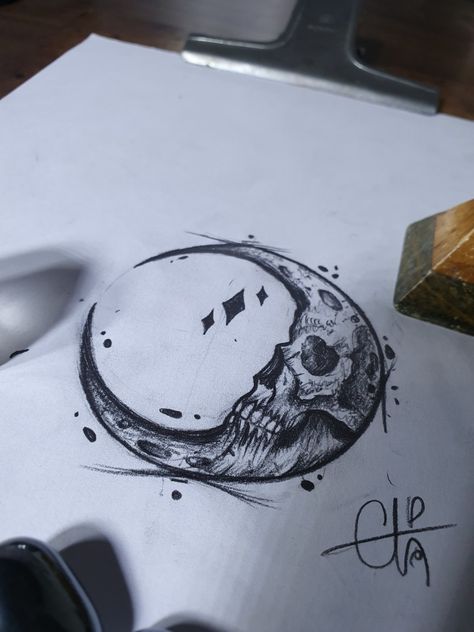 Crescent Moon Skull Tattoo, Sun And Moon Skull Tattoo, Dark Sun And Moon Tattoo, Evil Moon Tattoo, Skeleton Moon Tattoo, Moon Throat Tattoo, Moon And Skull Tattoo, Creepy Moon Tattoo, Dark Moon Tattoo Design