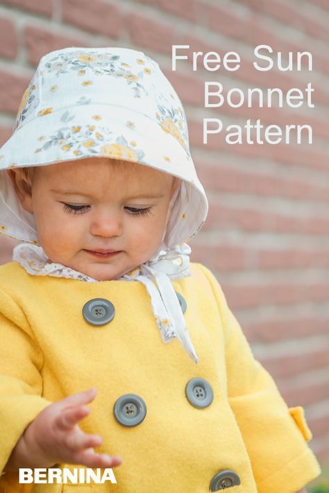 Becca of the Simple Life Pattern Company team is so excited to share the Daisy’s Sun Bonnet pattern with you. It’s a perfect sun bonnet to protect your littles from the sun and can easily transition into every season. #baby #bonnet #hat #gift #shower #free #pattern Sun Bonnet Pattern, Baby Hat Sewing Pattern, Baby Sun Bonnet, Baby Bonnet Pattern, Bonnet Pattern, Sewing Baby Clothes, Diy Bebe, Hat Patterns To Sew, Baby Hat Patterns