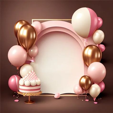 Free Pink and Gold Birthday Background Background Design For Birthday, Happy Birthday In Spanish, Birthday Background Design, Gold Design Background, Birthday Background Images, Wedding Anniversary Decorations, Happy Birthday Cake Pictures, Birth Announcement Template, Happy Birthday Posters