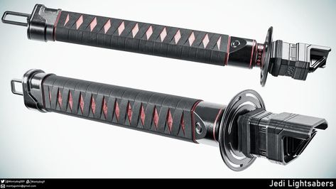 Lightsaber Hilt Design Art, Lightsaber Hilt Design Ideas, Samurai Lightsaber, Lightsaber Hilt Concept Art, Star Wars Lightsaber Designs, Lightsaber Hilt Design, Lightsaber Design Ideas, Lightsaber Aesthetic, Orange Lightsaber