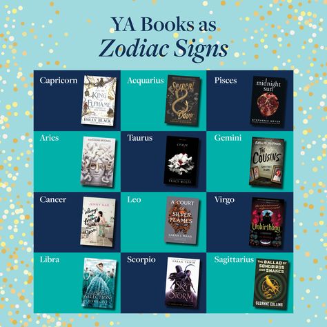 Let the stars guide you to your next favorite book with our recommendations by zodiac sign. Which book are you reading next? Check out all of our picks here: https://bit.ly/2MYkify Books Based On Zodiac Signs, Zodiac Signs As Books, Zodiac Book, Galaxy Book, Zodiac Signs Capricorn, Zodiac Signs Chart, Bargain Books, Book Challenge, Holly Black