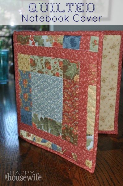 Quilt Book Cover, Bookbinding Tutorial, Composition Notebooks, Fabric Book Covers, Happy Housewife, Book Cover Diy, My Own Home, Art Journal Cover, Book Wrap