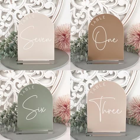 Table Signs Wedding Numbers, Diy Cricut Table Numbers, Table Number Arch, Wedding Table Numbers Arch, Diy Acrylic Table Numbers, Arch Table Numbers Wedding, Boho Table Numbers Wedding, Cricut Wedding Diy, Cricut Table Numbers