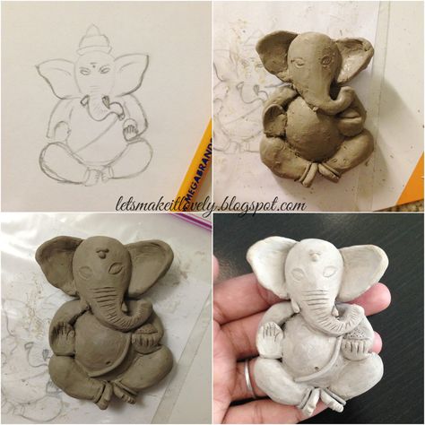 Clay mural tutorial. Indian Clay work. Indian wall decor. Elephant Making With Clay, Clay Murals, Mural Tutorial, Clay Art Work, Clay Ganesha, Indian Wall Decor, Clay Moulding, Clay Sculptures, Clay Wall Art