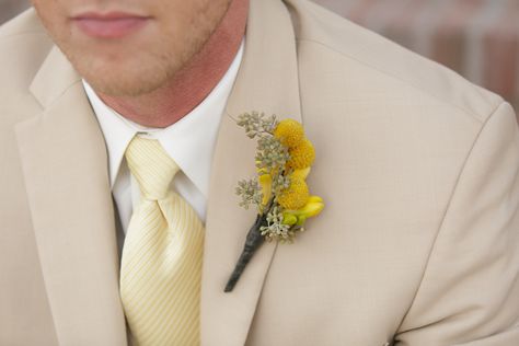 Yellow Boutonniere, Groom Colours, Boutonnieres Prom, Yellow Wedding Theme, Wedding Tux, Bride Attire, Tan Wedding, Tan Suit, Wedding Options