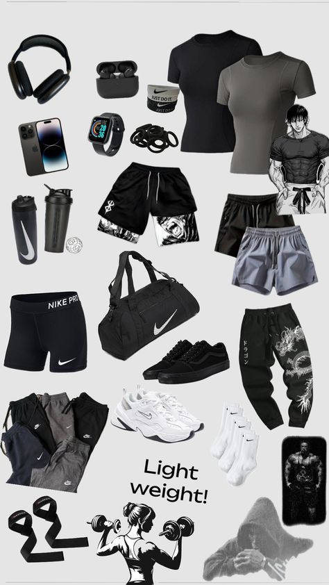 Gymrat #gym #aesthetic #outfitinspo #accessories #nike #🔱 Gym Strip Outfits School, What To Pack For The Gym, Training Outfit Combat, Gym Essentials Woman, School Gym Outfits, Gymrat Aesthetic, Active Fits, Sportswear Aesthetic, Stripped Outfit