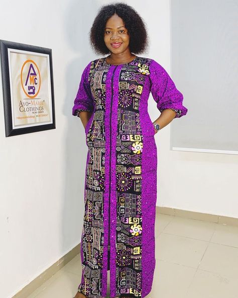 Beautiful Ankara dress @ayomarieclothings To Order, Kindly send a DM or WhatsApp +2348072800247 Please follow our Instagram Page @ayomarieclothings Beautiful Ankara Gowns For Women, Aline Gown Ankara, Ankara Aline Long Gown, Trouser And Top For Ladies, A Shape Gown Ankara, Simple Ankara Gowns, Long Ankara Gowns, Aline Dresses, Lace Blouse Styles