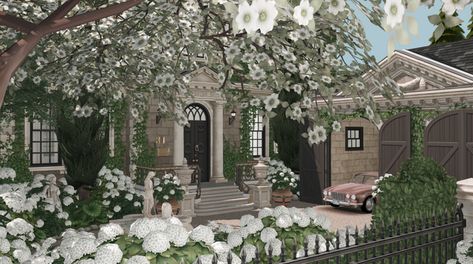 the verdant estate - lot download + cc links | simsjii Sims 4 Estate Build, Old Money House The Sims 4, Sims 4 Wedding Venue No Cc, Sims 4 Lot Download Patreon, Sims4 House Cc Download, Sims 4 Cc Lots Houses Patreon, Sims Exterior Cc, Sims 4 Wealthy Cc, The Sims 4 Luxury Cc