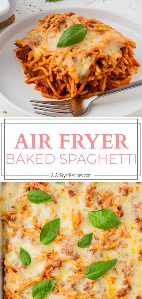 Spaghetti In Air Fryer, Air Fryer Recipes Pasta, Air Fryer Pasta Bake, Spaghetti Air Fryer, Air Fryer Pasta Recipes, Pasta In Air Fryer, Airfryer Pasta, Microwave Chicken Recipes, Air Fryer Lasagna