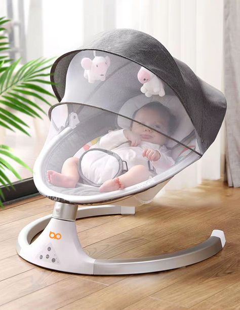 modern-baby-rocking-chair-automatic-baby-rocker Comfort Chair, Baby Rocking Chair, Baby Accesories, Baby Life Hacks, Baby Gadgets, Baby Rocker, Baby Equipment, Baby Necessities, Baby Prep