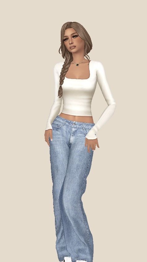 Sims 4 Cc Jeans, Sims 4 Sweater, Sims 4 Base Game Outfits Ideas, Fashion Magazine Aesthetic, Sims 4 Skills, Magazine Aesthetic, Sim4 Cc, Sims Outfits, Trendy Date Night Outfit