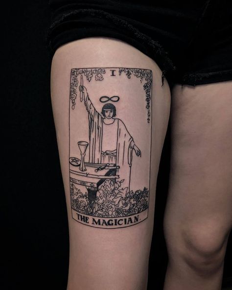 Magician Tattoo, Magician Tarot, The World Tarot, Woodcut Tattoo, The Magician Tarot, Tarot Card Tattoo, Tarot Tattoo, Arm Tats, Card Tattoo