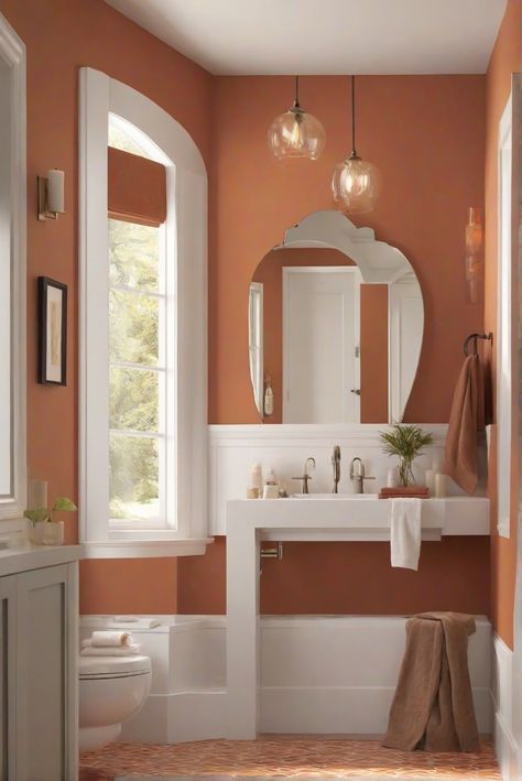 Discover how to create a fiery haven in your bathroom with the bold BM 2170-30 paint color. Dive into this daily interior designer routine for inspiration and tranquility. #Ad #homedecor #homedesign #bathroom #Painthome interiorarchitecture best Wall Colors for Bathroom Colors Bright Room Colors best colors combinations bathroom bathroom Remodeling Modern Paint Colors 2024 Guest Bathroom Colors, Paint Colors 2024, Bright Room Colors, Best Wall Colors, Tranquil Bathroom, Modern Paint Colors, Warm Paint Colors, Yellow Bedroom Decor, Bright Room