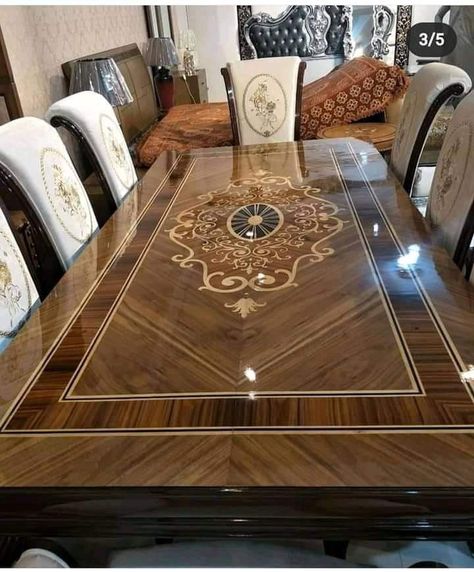 Royal Feast, Marquetry Art, Dining Room Furniture Design, Sofa Design Wood, Dressing Room Decor, Drawing Room Interior Design, Wood Bed Design, Loft Interior Design, House Dining Room