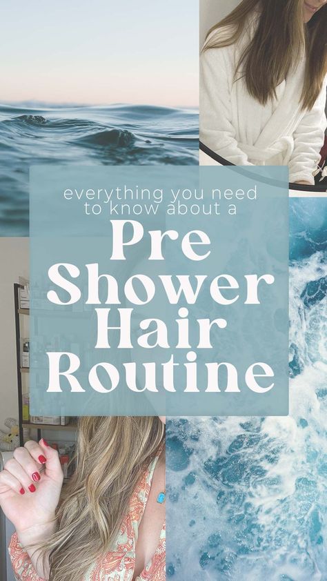 We have probably all spent time and energy towards building a shower routine specific to our hair. When it comes to building a pre-shower hair routine, I have all the tips you need! Tap to read my pre-shower hair essentials and rituals Prewash Hair Routine, Before Shower Hair Routine, Pre Shower Hair Routine, Pre Shower Routine, Shower Hair Routine, Dermatology Physician Assistant, Humidity Hair, Shower Step, Clarify Hair