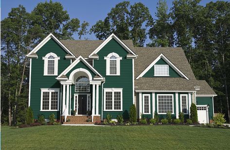 Sherwin Williams Green Tartan Certainteed Landmark Pro, Navy Exterior, Sherwin Williams Green, Brown Roof, Bedroom Wall Designs, Hawaii Homes, Green Tartan, Roof Colors, Exterior Paint Colors For House