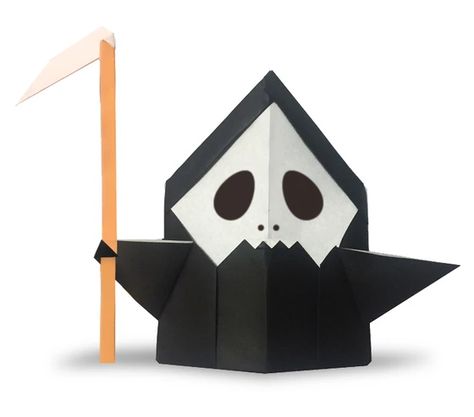 Origami Halloween Decorations, Origami Ghost, Origami Pumpkin, Origami Halloween, Halloween Origami, Spooky World, Skeleton Ghost, Origami Mobile, Origami Tutorials