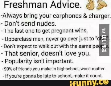 Oh my goodness yeses tell my whole school Highschool Advice, High School Prep, Freshman Advice, Freshman Tips, School Highschool, School Preparation, Highschool Freshman, School Goals, High School Life Hacks