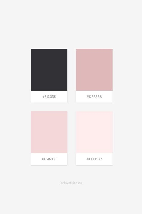 Pink Black Color Palette, Minimalist Colour Palette, Pink Monochrome, Website Color Palette, Pink Color Palette, Black Color Palette, Hex Color Palette, Monochrome Palette, Pink Color Schemes