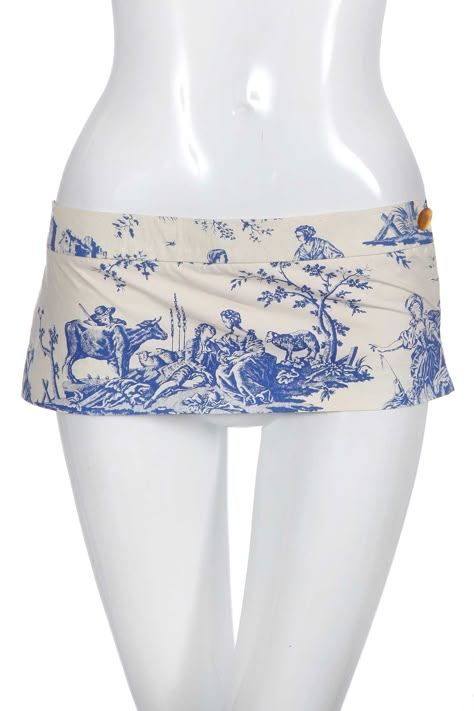 Vivienne Westwood Swimwear, Vivienne Westwood Summer, Vivienne Westwood Mini Skirt, Vivienne Westwood Skirt, Vivienne Westwood Clothes, A Well Traveled Woman, Printed Mini Skirt, Party World, White Mini Skirt