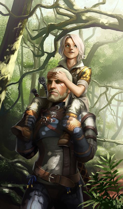 Geralt And Ciri, Witcher Wallpaper, The Witcher Wild Hunt, The Witcher Game, The Witcher Geralt, The Witcher Books, Witcher Art, Handy Wallpaper, Yennefer Of Vengerberg