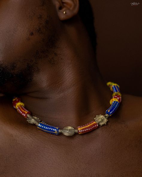 AFRICAN BEAD CHOKER Krobo Glass Bead Necklace with Sun Baule from Ghana Original price was: ₦40,000.00 Website Current price is: ₦36,000.00. HOW TO ORDER(shop on website with discount) 1. Watch the pinned 📌 video on our page on how to shop on the website 2. Click the link in our bio to shop 3. Send us the post to our DM (no discount) . . . Our distinguished photographer @adekunleolaniran_ . . Our distinguished model @boi_4rm_eruwa Krobo Beads, Bead Choker, African Beads, Glass Bead Necklace, Beaded Choker, Glass Bead, Bead Necklace, Ghana, Choker