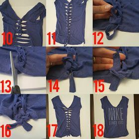 Shirt Weaving, Tshirt Dress Diy, Cut Up T Shirt, Cut Shirt Designs, T Shirt Weaving, T Shirt Tutorial, Diy Cut Shirts, Shirt Makeover, Cutout Shirts