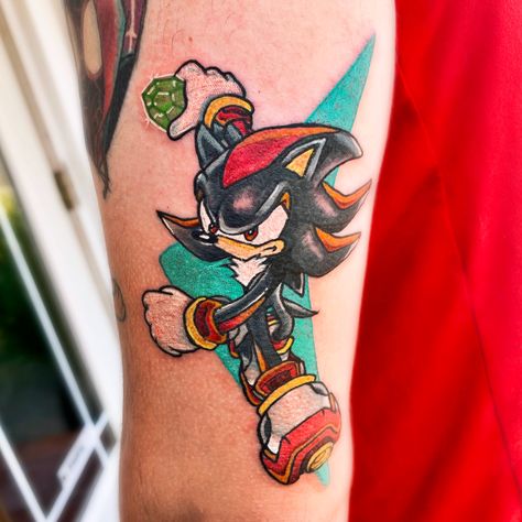 Tattoo uploaded by Brian Machelski • Shadow the hedgehog tattoo • 1418392 • Tattoodo Shadow The Hedgehog Tattoo, Hedgehog Tattoo, Nintendo Tattoo, Shadow Tattoo, Shadow Sonic, Nerd Tattoo, Tatuaje A Color, Book Tattoo, Cartoon Tattoos